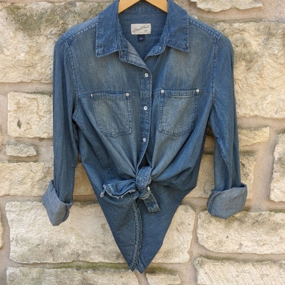 Classic denim button down